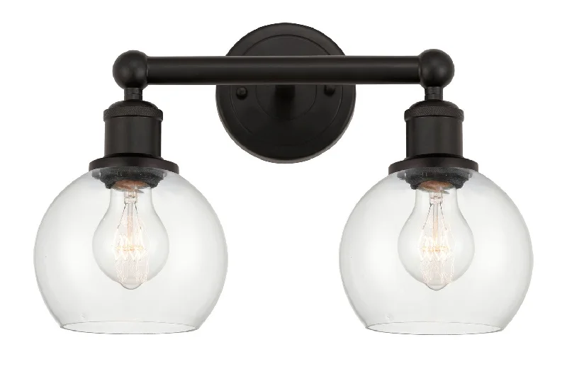 Industrial Lighting for Metal Fabrication ShopsEdison Two Light Bath Vanity