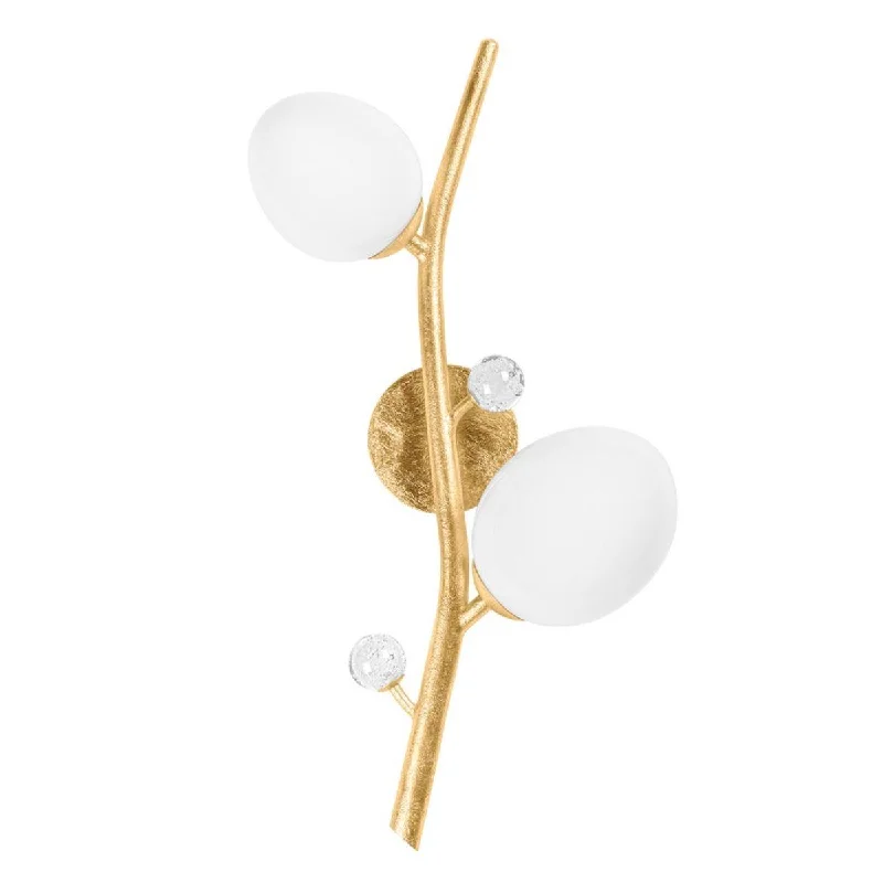 Energy - Efficient Industrial Lighting for Cost - SavingsMirielle 33 in. 2 lights Wall Sconce vintage gold leaf Finish Energy - Efficient Industrial Lighting for Cost - SavingsMirielle 33 in. 2 lights Wall Sconce vintage gold leaf Finish
