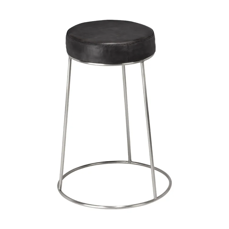 Track lighting for highlighting kitchen cabinetsHenry Round Leather Counter Stool