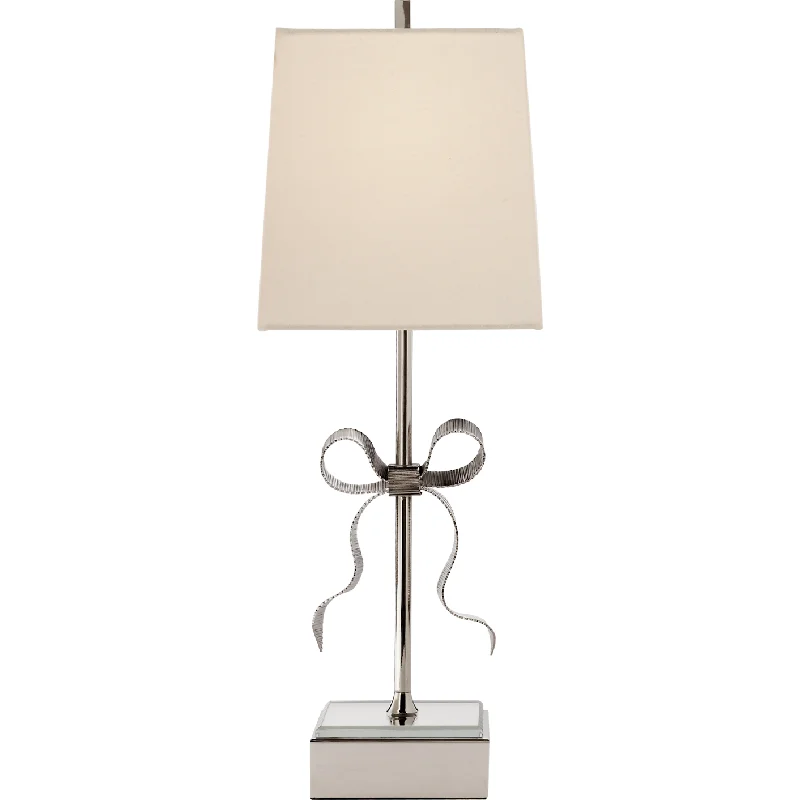 Track lighting with a decorative track designEllery Gros-Grain Bow Table Lamp