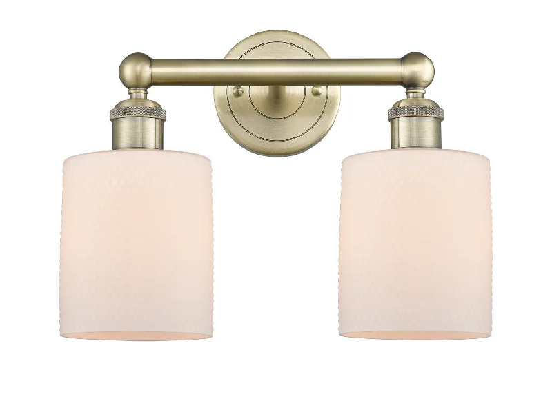 Industrial Pendant Lighting for Machine ShopsEdison Two Light Bath Vanity