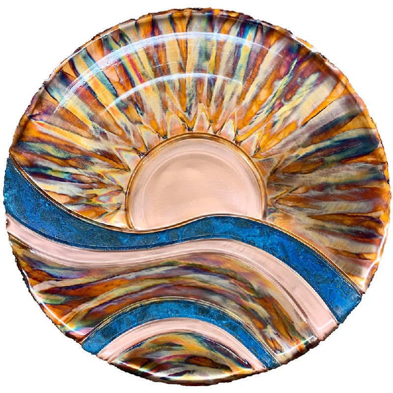 Track lighting with swivel heads for precise aimingRiver Sunrise by Greg Gowen 24" Diameter Track lighting with swivel heads for precise aimingRiver Sunrise by Greg Gowen 24" Diameter