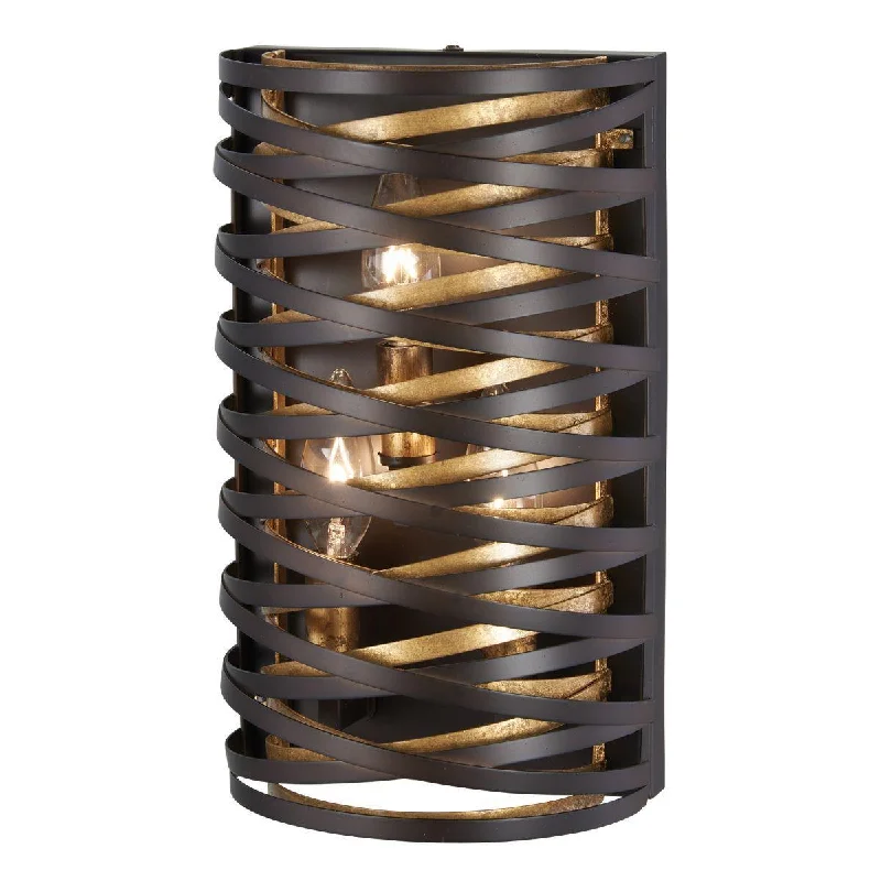 Shock - Resistant Industrial Lighting for Vibrating Machinery AreasVortic Flow 12 in. Wall Light Dark Bronze & Gold finish Shock - Resistant Industrial Lighting for Vibrating Machinery AreasVortic Flow 12 in. Wall Light Dark Bronze & Gold finish