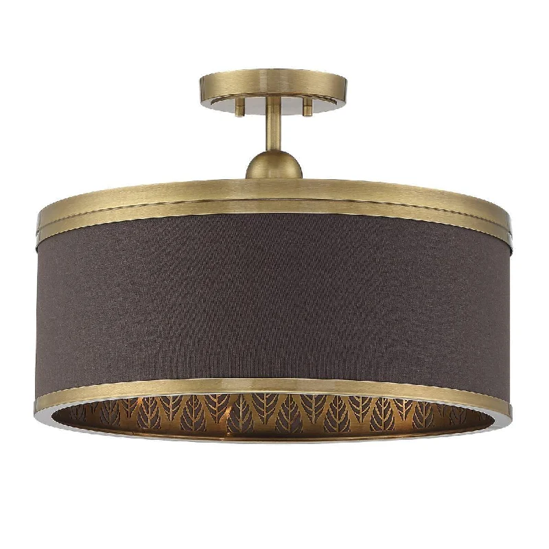 Industrial Emergency Lighting for Safety in FactoriesSplendour 19 in. 4 Lights Semi flush Mount Light Brown & Brass Finish Industrial Emergency Lighting for Safety in FactoriesSplendour 19 in. 4 Lights Semi flush Mount Light Brown & Brass Finish