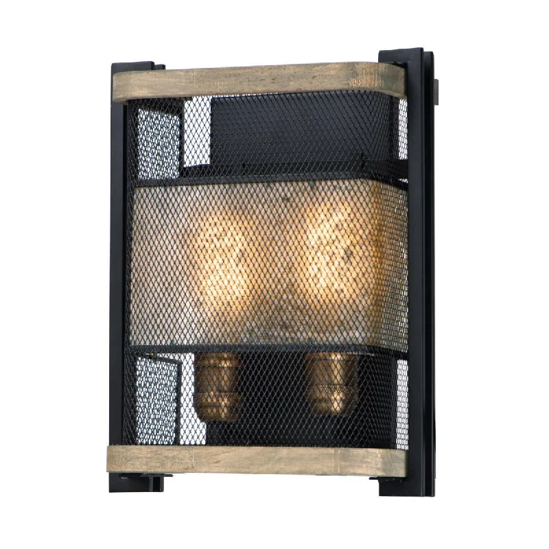 Industrial Emergency Lighting for Safety in FactoriesBoundry 13 in. Wall Light Black Finish