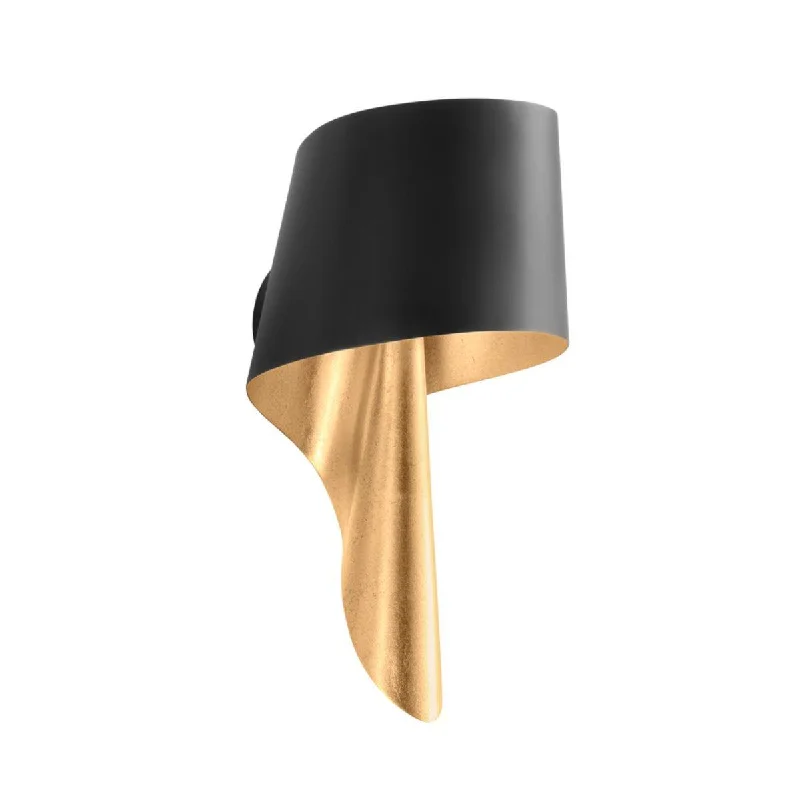 Industrial Wall - Mounted Lighting for Workshop WallsLucia 17 in. Wall Sconce vintage gold leaf and soft black Finish Industrial Wall - Mounted Lighting for Workshop WallsLucia 17 in. Wall Sconce vintage gold leaf and soft black Finish