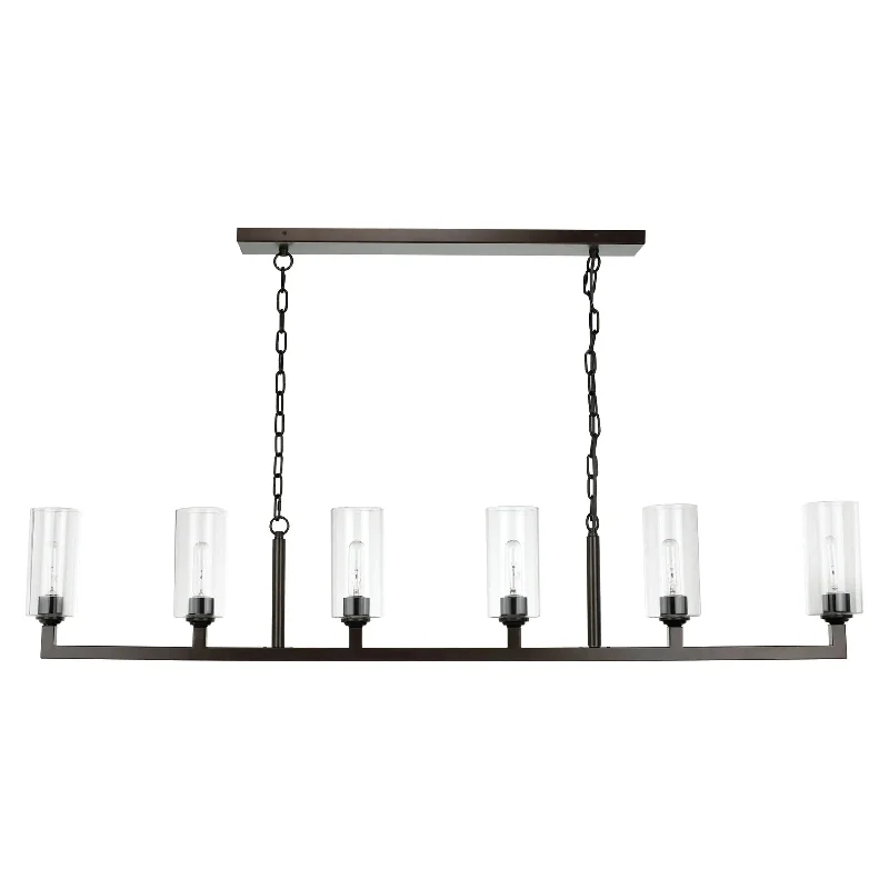 Track lighting with a decorative track designLinear Chandelier