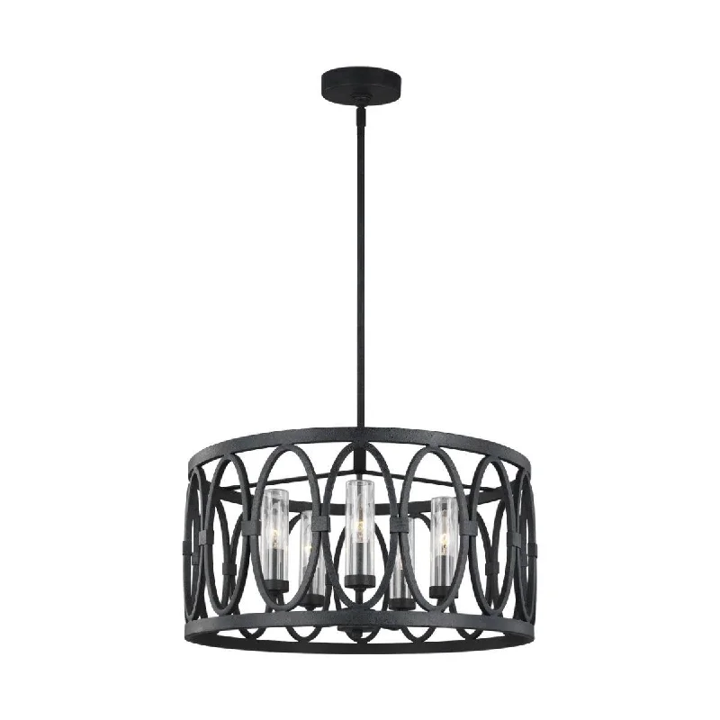 Industrial Lighting for Printing Press FacilitiesPatrice 5 Lights 21 in. Outdoor ChandelierGray finish Industrial Lighting for Printing Press FacilitiesPatrice 5 Lights 21 in. Outdoor ChandelierGray finish