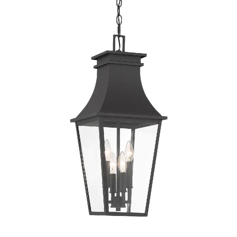 Low - Bay Industrial Lighting Fixtures for Small FactoriesGloucester 10 In. 4 Lights Outdoor Hanging Lantern Black Finish Low - Bay Industrial Lighting Fixtures for Small FactoriesGloucester 10 In. 4 Lights Outdoor Hanging Lantern Black Finish