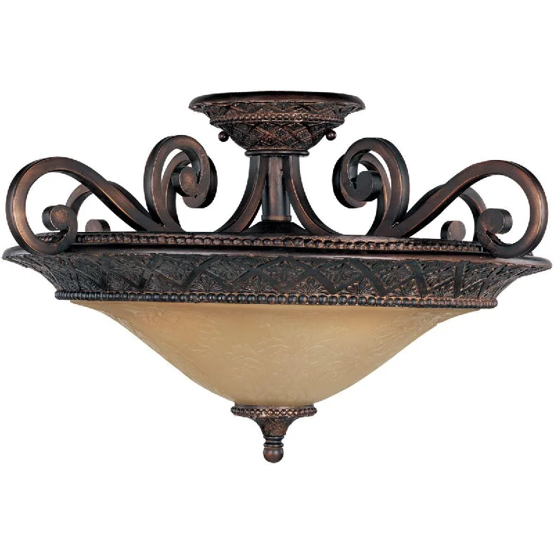 Energy - Efficient Industrial Lighting for Cost - SavingsSymphony 23 in. 3 Lights Semi Flush Mount Light Bronze Energy - Efficient Industrial Lighting for Cost - SavingsSymphony 23 in. 3 Lights Semi Flush Mount Light Bronze