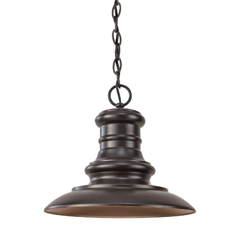 Energy - Efficient Industrial Lighting for Cost - SavingsRedding Station 12 In. LED Outdoor Pendant Light Bronze finish Energy - Efficient Industrial Lighting for Cost - SavingsRedding Station 12 In. LED Outdoor Pendant Light Bronze finish