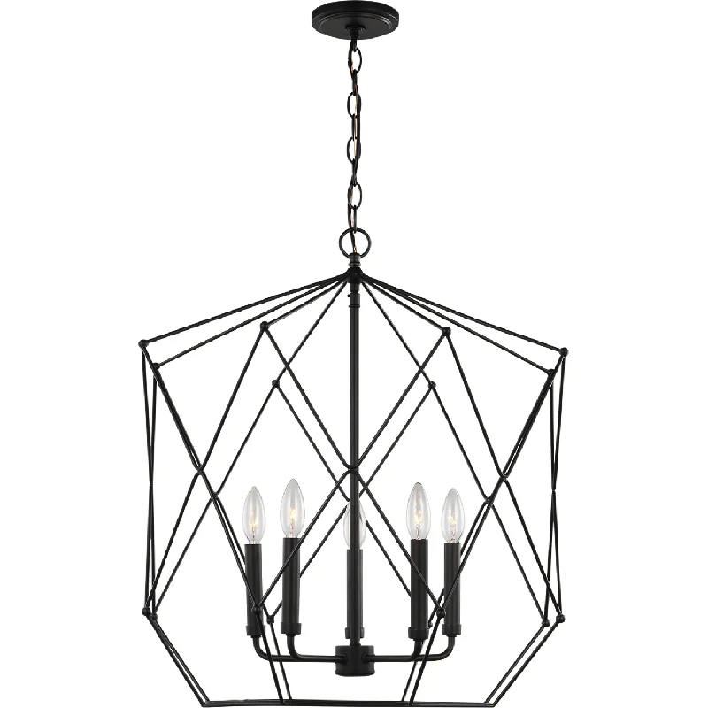 Track lighting with a decorative track designZarra Large Five Light Lantern