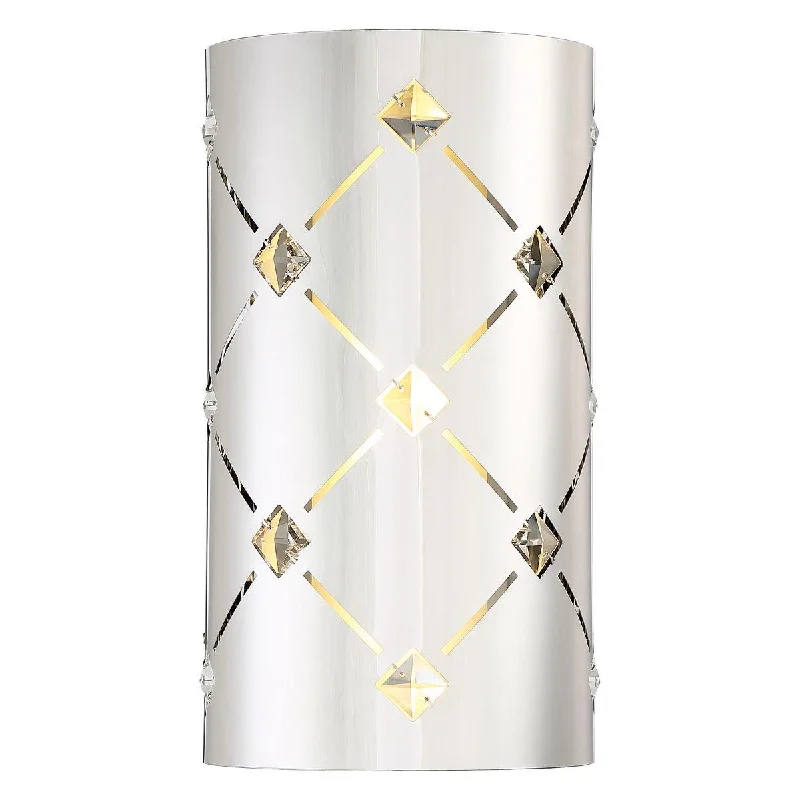 Waterproof Industrial Lighting for Wet AreasCrowned 12 in. LED Wall Light Chrome finish Waterproof Industrial Lighting for Wet AreasCrowned 12 in. LED Wall Light Chrome finish