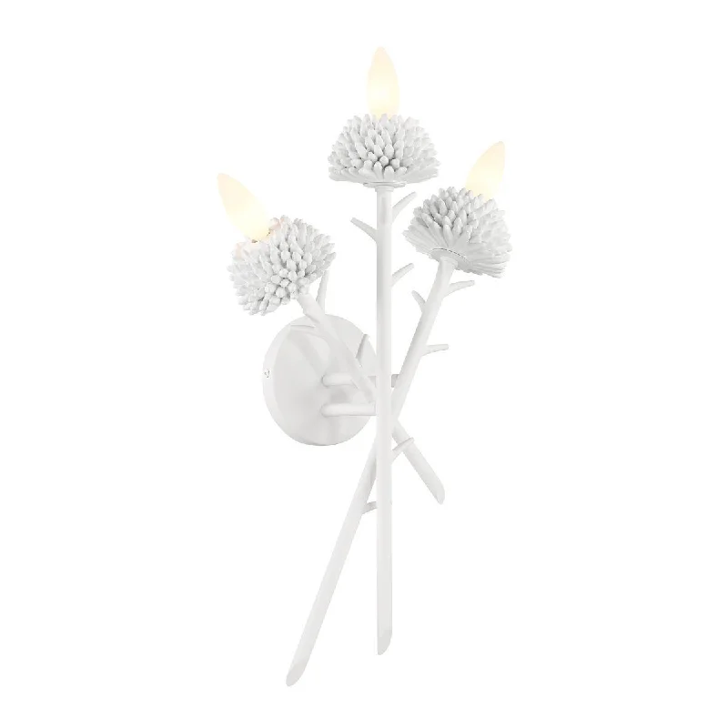 Dust - Resistant Industrial Lighting for Dirty WorkspacesNorth Fork By Robin Baron 22 In. 3 Lights Armed Sconce White Finish Dust - Resistant Industrial Lighting for Dirty WorkspacesNorth Fork By Robin Baron 22 In. 3 Lights Armed Sconce White Finish