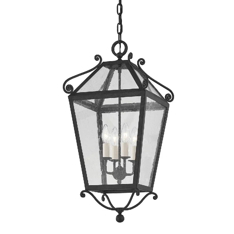 Industrial Flood Lighting for Outdoor Loading DocksSANTA BARBARA COUNTY 27 in. 4 Lights Outdoor Hanging Lantern French iron finish Industrial Flood Lighting for Outdoor Loading DocksSANTA BARBARA COUNTY 27 in. 4 Lights Outdoor Hanging Lantern French iron finish