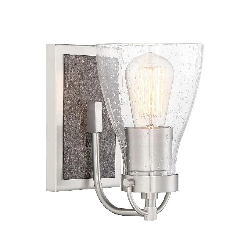 Energy - Efficient Industrial Lighting for Cost - SavingsGarrison 9 in. Wall Sconce Brushed Nickel finish Energy - Efficient Industrial Lighting for Cost - SavingsGarrison 9 in. Wall Sconce Brushed Nickel finish