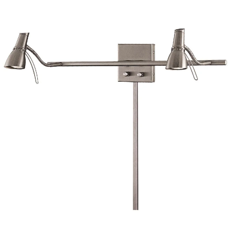Industrial Flood Lighting for Outdoor Loading DocksSecond Marriage 24 in. LED Armed Sconce Brushed Nickel finish Industrial Flood Lighting for Outdoor Loading DocksSecond Marriage 24 in. LED Armed Sconce Brushed Nickel finish