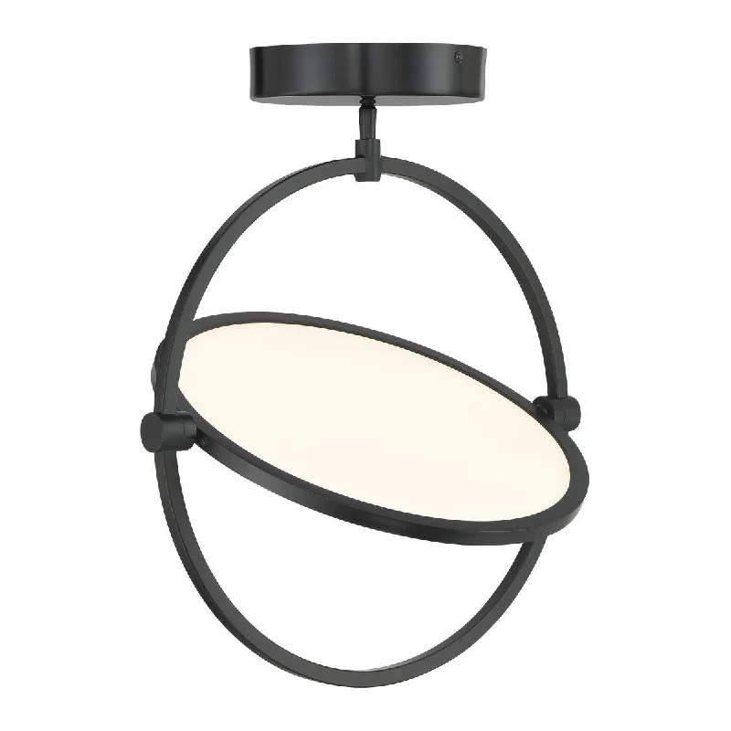 Shock - Resistant Industrial Lighting for Vibrating Machinery AreasStudio 23 19 in. LED Semi flush Mount Light Coal finish