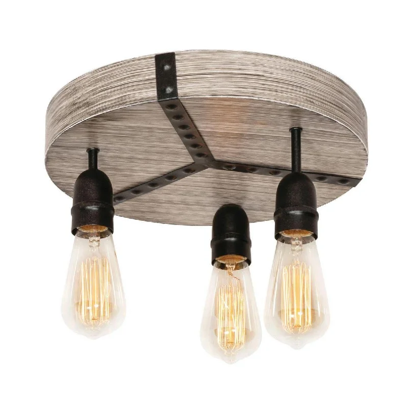 Industrial Lighting for Pharmaceutical ManufacturingNoah 13 in. 3 Lights Semi flush Mount Light Gray Finish Industrial Lighting for Pharmaceutical ManufacturingNoah 13 in. 3 Lights Semi flush Mount Light Gray Finish