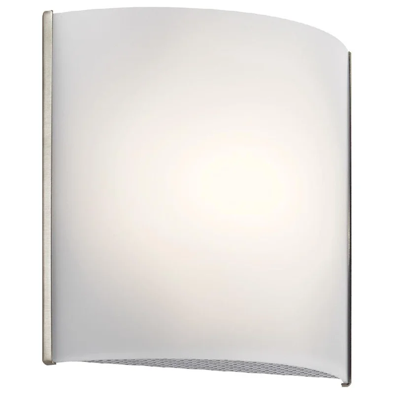 Industrial Lighting for Textile Mills8 in. LED Wall Light Nickel Finish
