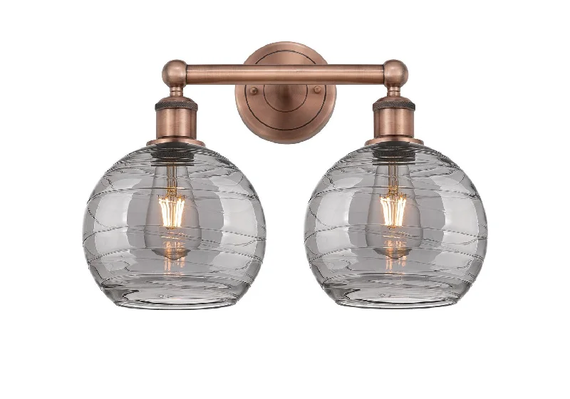 Waterproof Industrial Lighting for Wet AreasDowntown Urban Two Light Bath Vanity