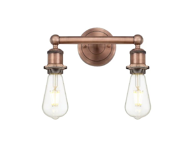 Industrial Pendant Lighting for Machine ShopsDowntown Urban Two Light Bath Vanity