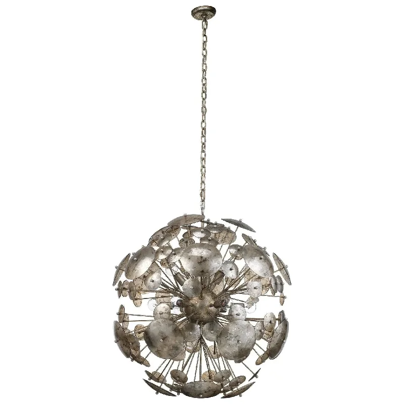 Track lighting with colored glass accentsConstellation Round Chandelier