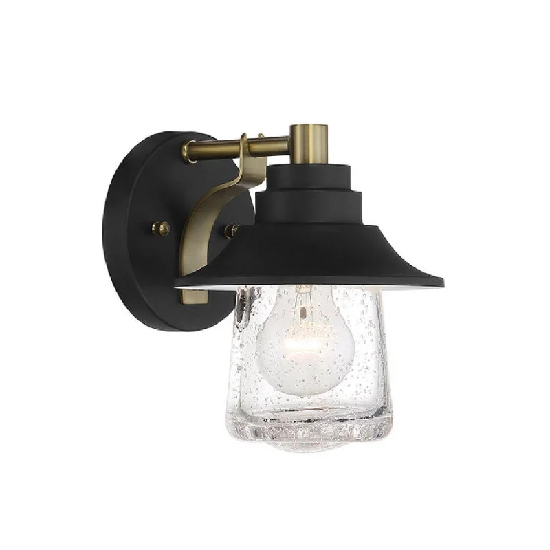 Shock - Resistant Industrial Lighting for Vibrating Machinery AreasWestfield Manor 8 in. Wall Sconce Black & Brass finish