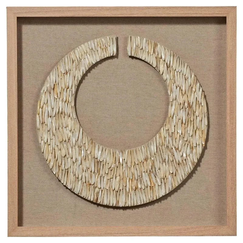 Wireless track lighting for easy installationCirce Shell Wall Art
