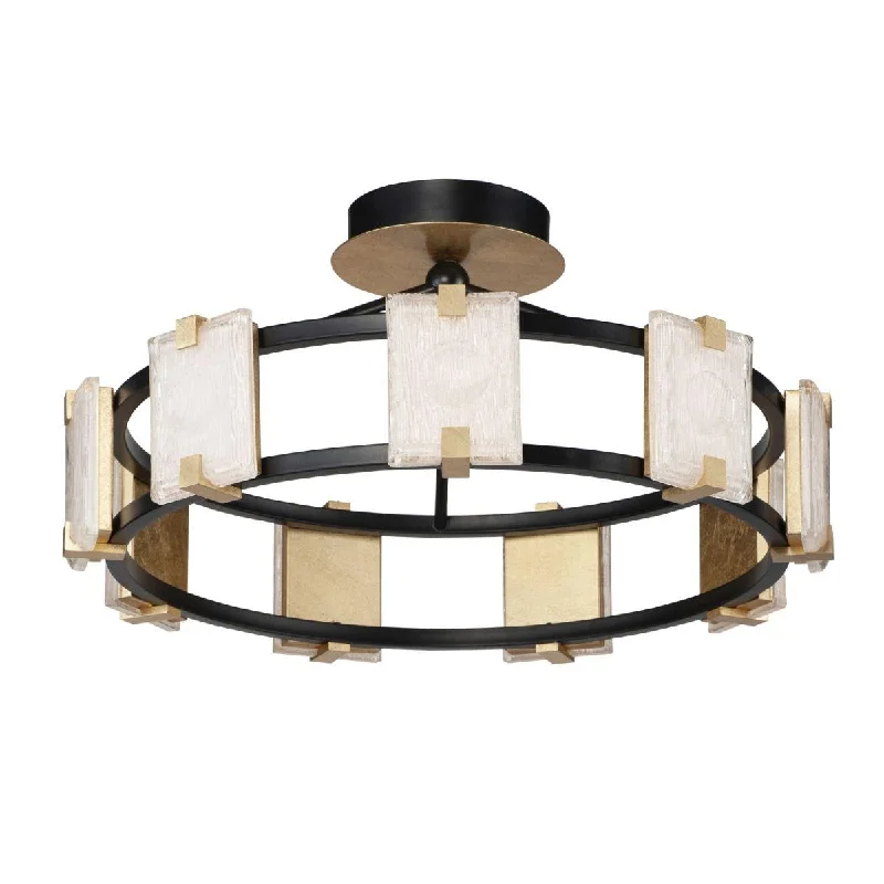 Industrial Wall - Mounted Lighting for Workshop WallsRadiant 27 in. 9 Lights LED Semi flush Mount Light Black finish Industrial Wall - Mounted Lighting for Workshop WallsRadiant 27 in. 9 Lights LED Semi flush Mount Light Black finish
