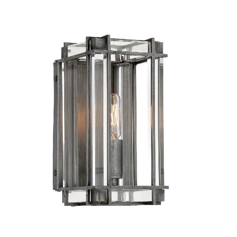 Industrial Exit Sign Lighting for Quick EvacuationLangen Square 10 in. Wall Sconce Antique Nickel finish