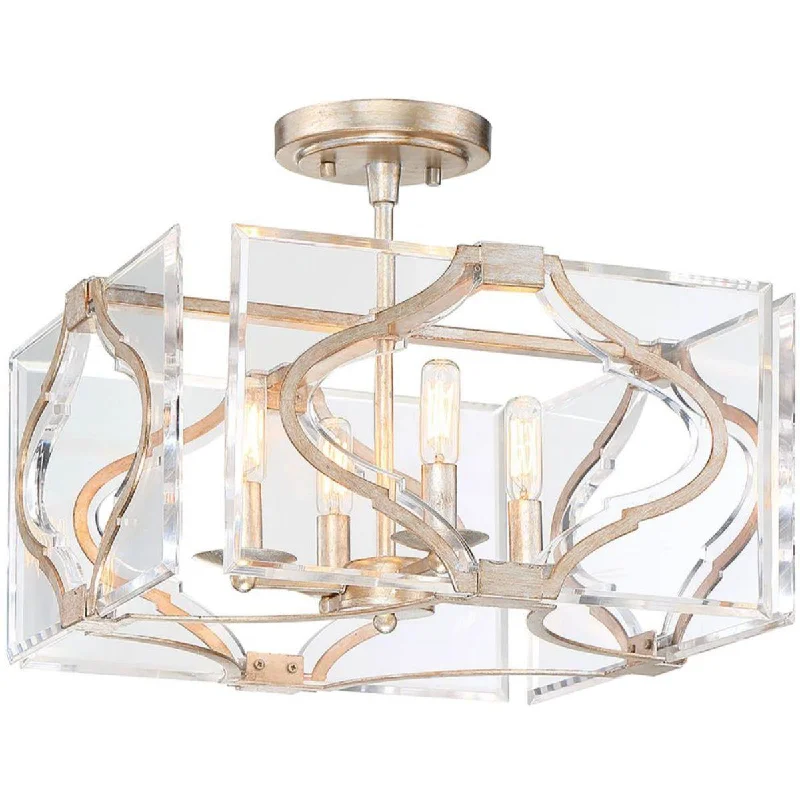 Corrosion - Resistant Industrial Lighting for Coastal FactoriesBrenton Cove 16 in. 4 lights Semi flush Mount Light Gold finish Corrosion - Resistant Industrial Lighting for Coastal FactoriesBrenton Cove 16 in. 4 lights Semi flush Mount Light Gold finish