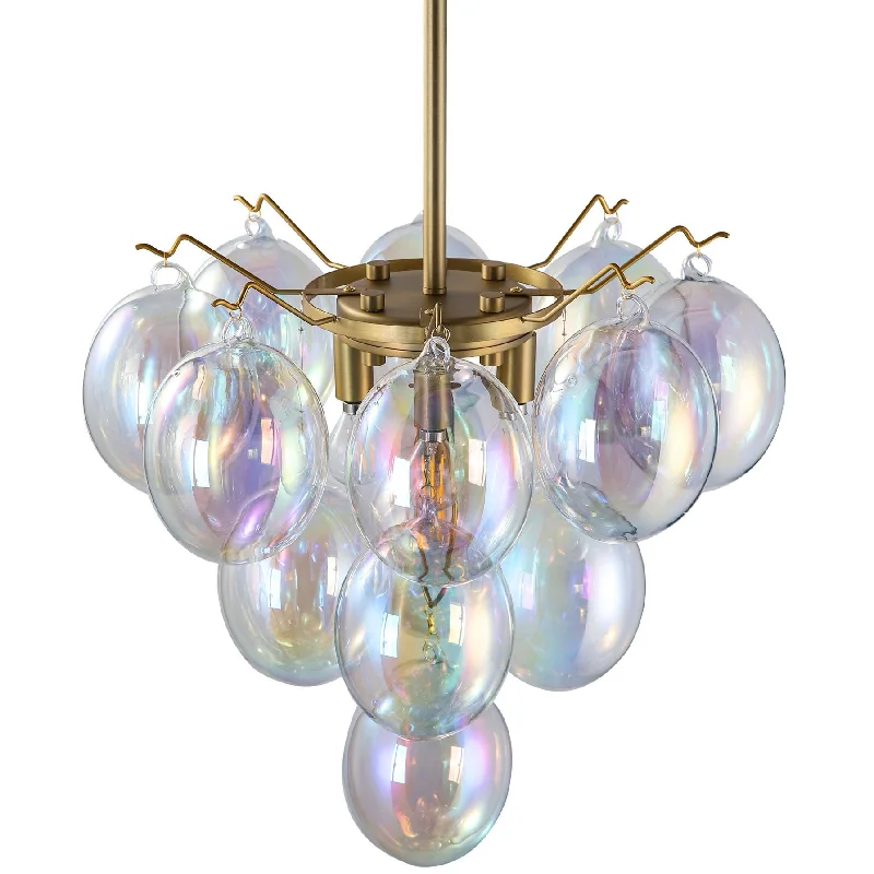 Track lighting with colored glass accentsGlobo Chandelier