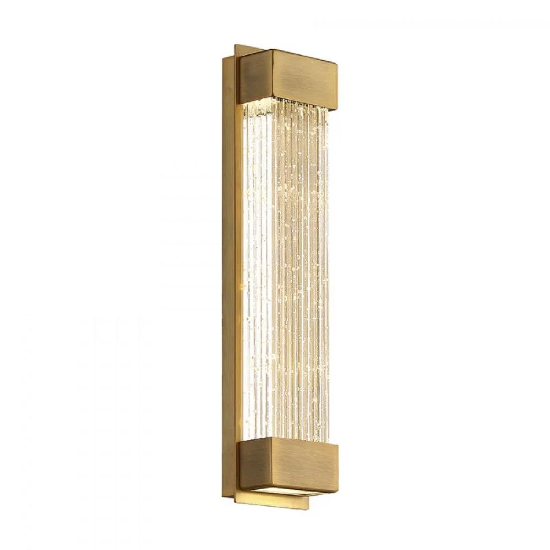Industrial Ceiling - Mounted Lighting for Assembly PlantsTower 14 in. LED Wall Light Brass Finish Industrial Ceiling - Mounted Lighting for Assembly PlantsTower 14 in. LED Wall Light Brass Finish
