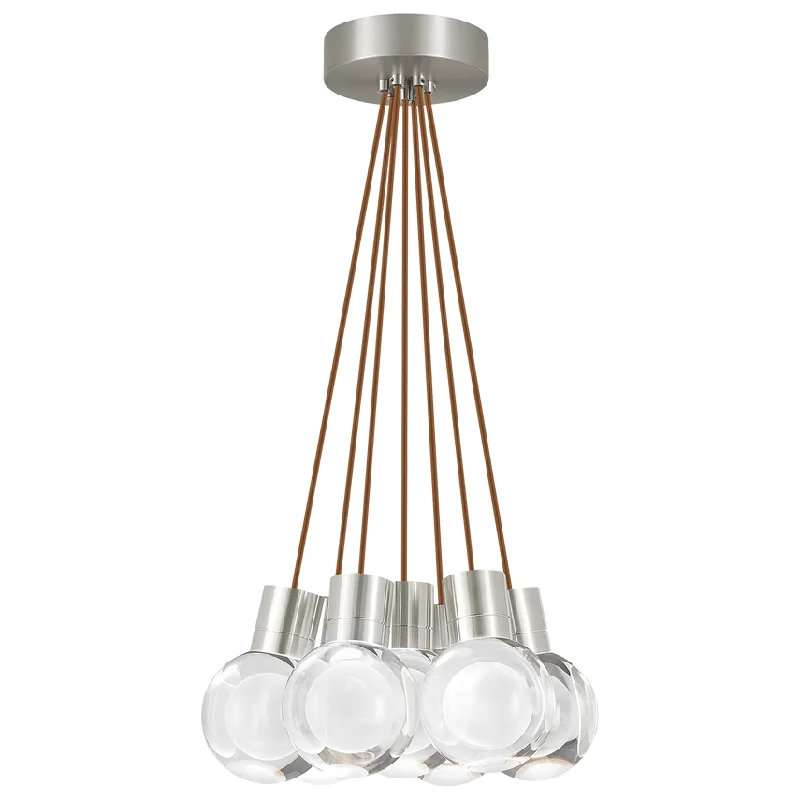 Track lighting with swivel heads for precise aimingMina 7-Light Pendant