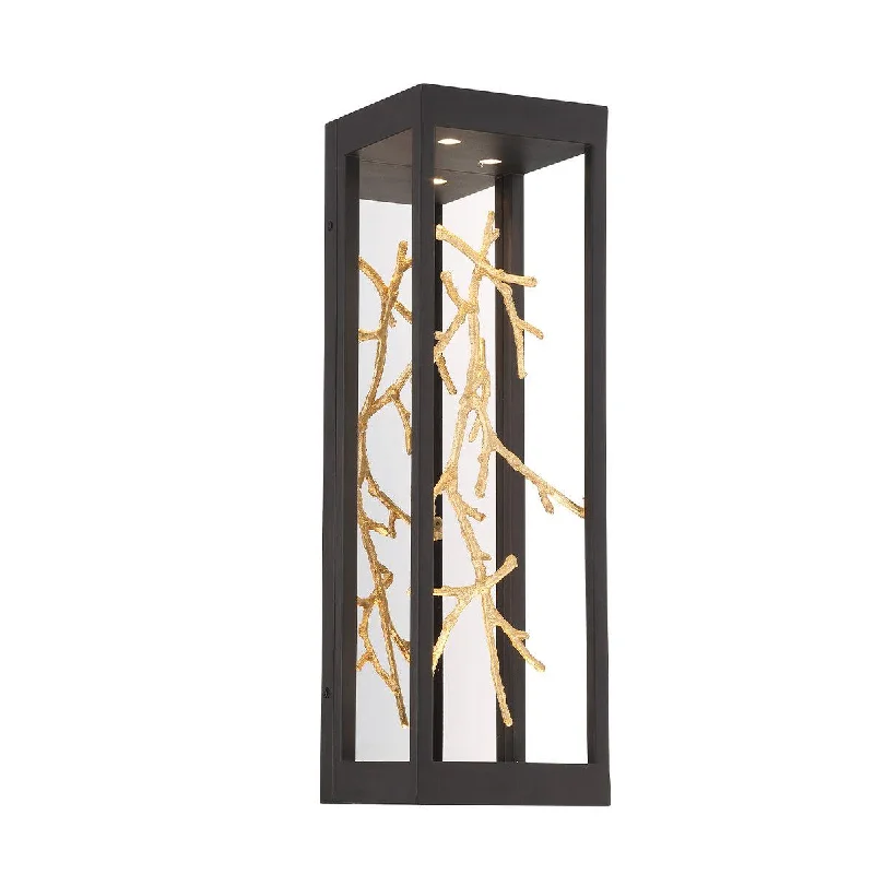 Industrial Lighting for Chemical PlantsAerie 4 Lights 20 in. LED Wall Light Black Finish