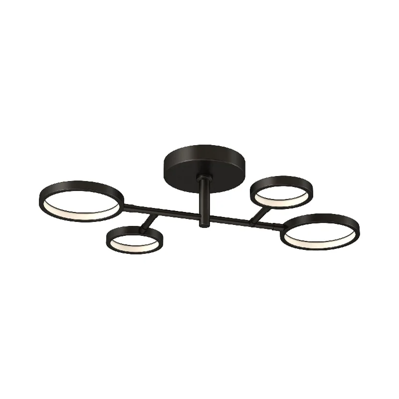 Track lighting with a decorative track designOrbix LED Semi Flush Mount