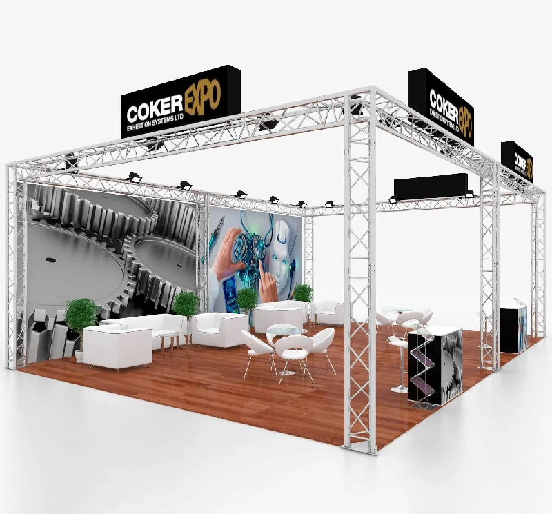 White track lighting for a clean lookLighting Truss (For 8m x 6m floor area)