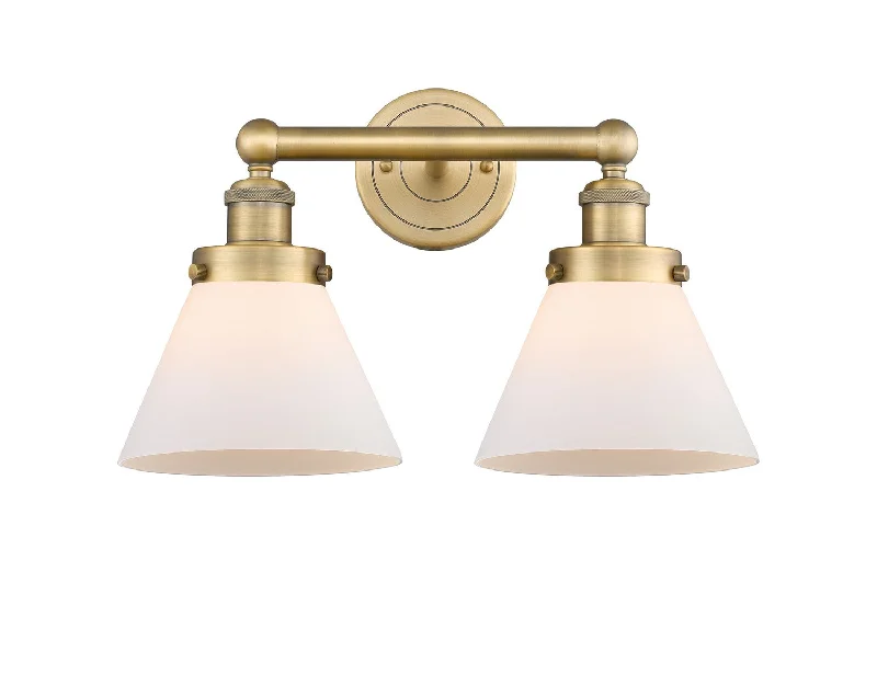 Industrial Lighting for Metal Fabrication ShopsEdison Two Light Bath Vanity