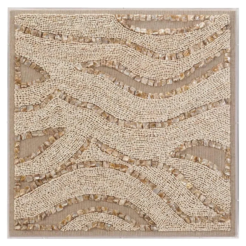 Low - voltage track lighting for safetyBig Wave Shell Wall Art