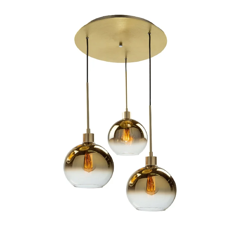Track lighting with colored glass accentsMorning Mist 3-Light Pendant