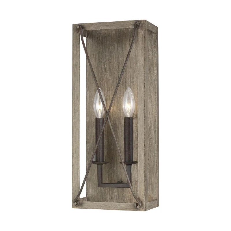 Explosion - Proof Industrial Lighting for Hazardous LocationsThornwood 18 in. 2 Lights Wall Light Brown finish
