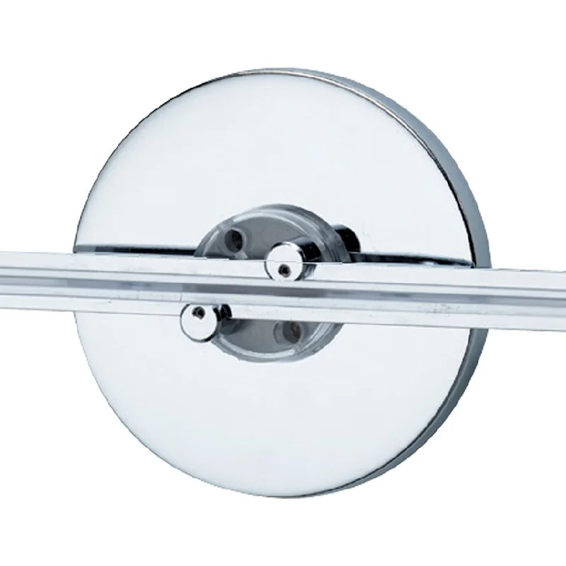 Track lighting with a minimalist track designWall MonoRail 4" Round Power Feed Canopy Single-Feed Track lighting with a minimalist track designWall MonoRail 4" Round Power Feed Canopy Single-Feed