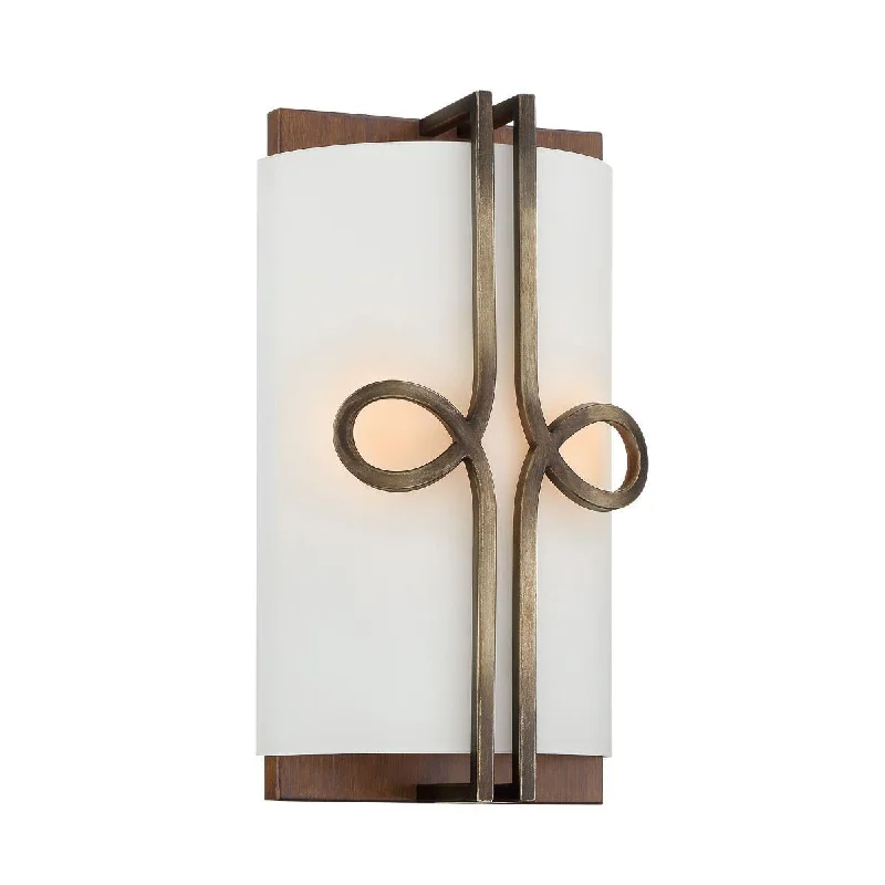 Industrial Lighting for Metal Fabrication ShopsYorkville 14 In. 2 Lights Wall Light Bronze Finish