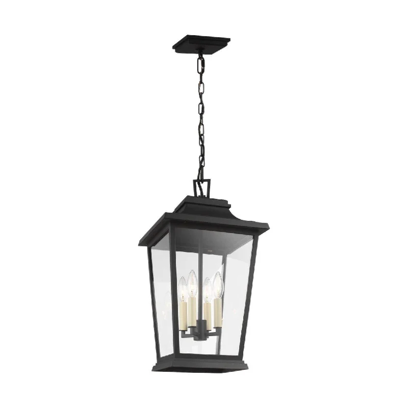 Industrial Lighting for Metal Fabrication ShopsWarren 12 In. 4 Lights Outdoor Hanging Lantern Black finish Industrial Lighting for Metal Fabrication ShopsWarren 12 In. 4 Lights Outdoor Hanging Lantern Black finish