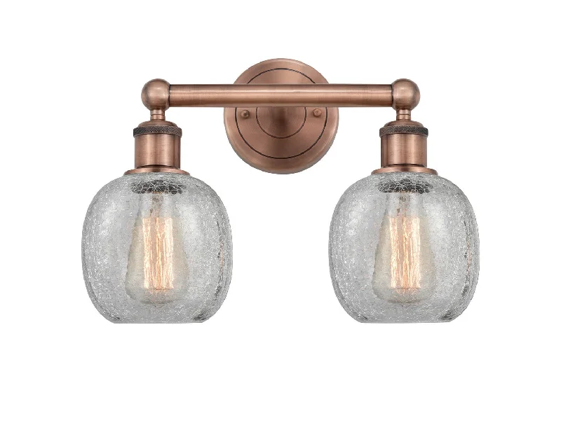 Industrial Lighting for Metal Fabrication ShopsEdison Two Light Bath Vanity