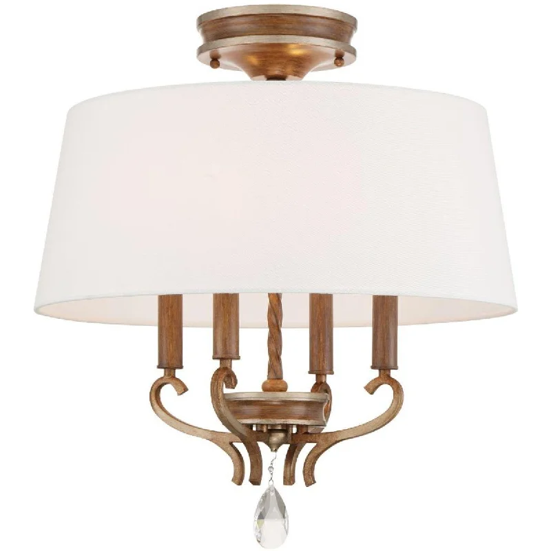 Corrosion - Resistant Industrial Lighting for Coastal FactoriesMagnolia Manor 22 in. 4 lights Semi flush Mount Light Bronze & Gold finish Corrosion - Resistant Industrial Lighting for Coastal FactoriesMagnolia Manor 22 in. 4 lights Semi flush Mount Light Bronze & Gold finish