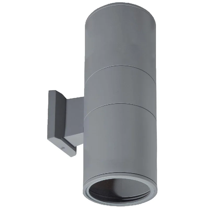 Color - Tunable Industrial Lighting for Special Applications10 In 2 Lights Outdoor Cylinder Wall Light Up/Down Lights Gray Finish Color - Tunable Industrial Lighting for Special Applications10 In 2 Lights Outdoor Cylinder Wall Light Up/Down Lights Gray Finish