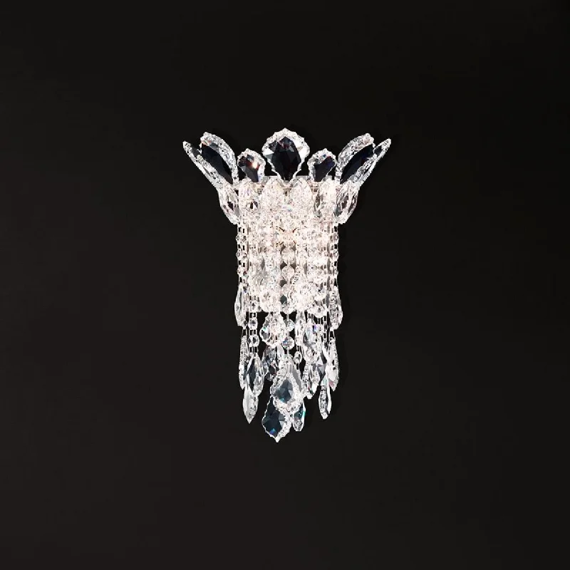 Industrial Lighting for Electronics ManufacturingTrilliane Strands 13.5 in. Stainless Steel Wall Light with Clear Heritage Crystals Industrial Lighting for Electronics ManufacturingTrilliane Strands 13.5 in. Stainless Steel Wall Light with Clear Heritage Crystals