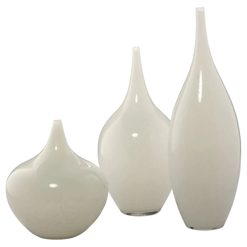 White track lighting for a clean lookNymph Decorative Vases (set of 3)